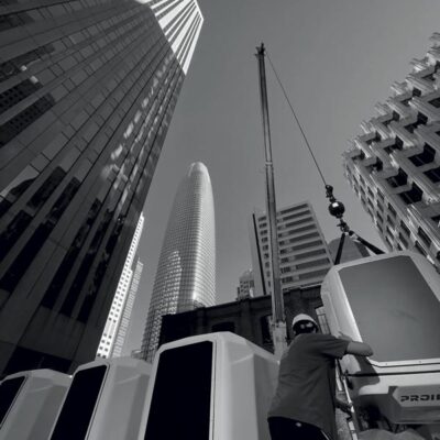 Istallazione dei Gusci per proiettori video a San Francisco